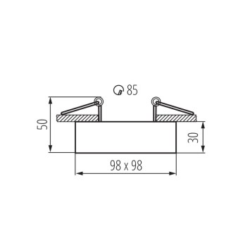 Zápustné podhľadové svietidlo MINI GORD DLP-50-B obrazok-3