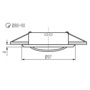 Zápustné podhľadové svietidlo CT-2115-BR/M obrazok-1