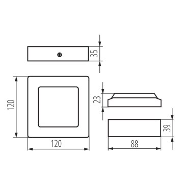 PRISADENÉ SVIETIDLO LED 6W-NW-W obrazok-1