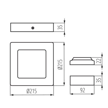 PRISADENÉ SVIETIDLO LED 18W-NW-W obrazok-1