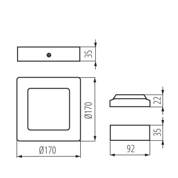 PRISADENÉ SVIETIDLO LED 12W-NW-W obrazok-2