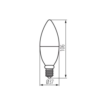 LED SMART žiarovka E14, 4.9W, 2700-6500K, RGB, 470 lm, 37x106 mm obrazok-1