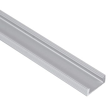 LED povrchový hliníkový profil XC11, strieborný, 16x6mm