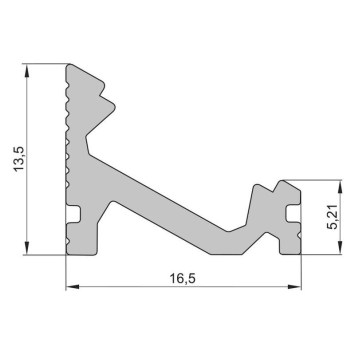 LED rohový hliníkový profil BC15, bronzový,16.5x13.5mm obrazok-1